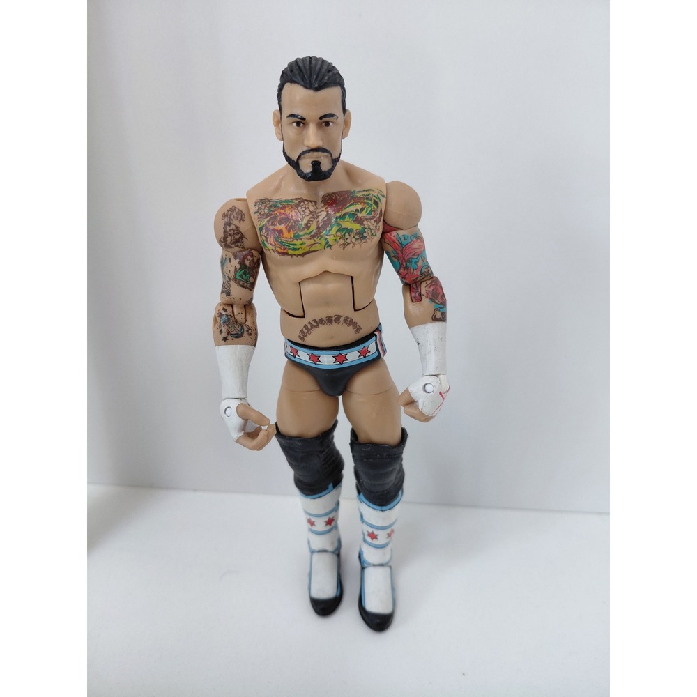 WWE CM Punk Elite Series Action Figure Tattooed Wrestling Toy 7 Inch Mattel